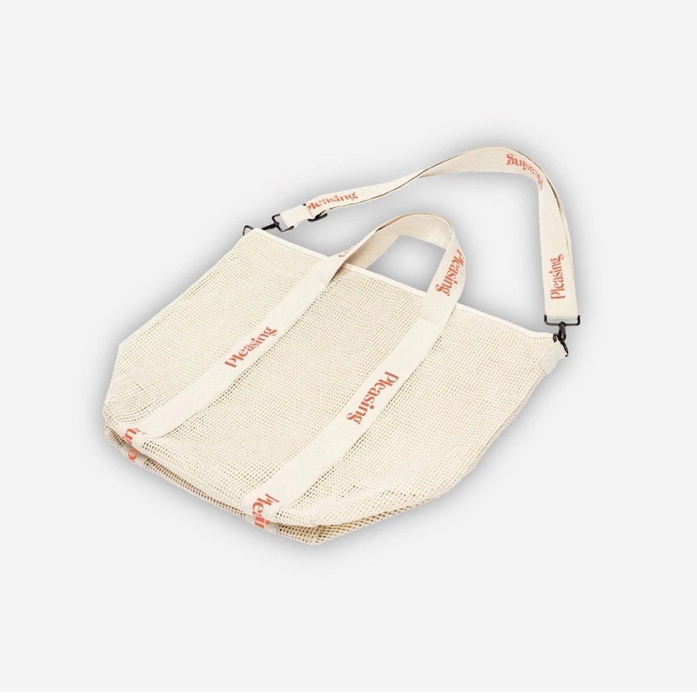 Publish Cream Tote with Red Accents